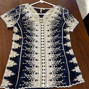 Sheer navy top